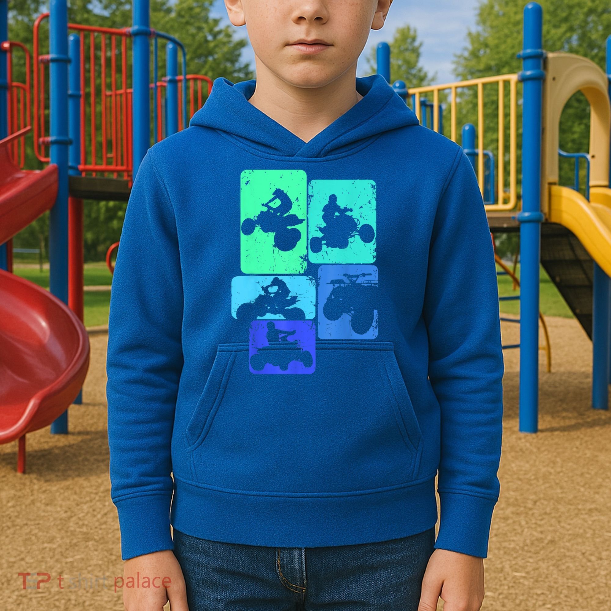 Quad Biker ATV 4 Wheeler Quad Boys Kids Hoodie