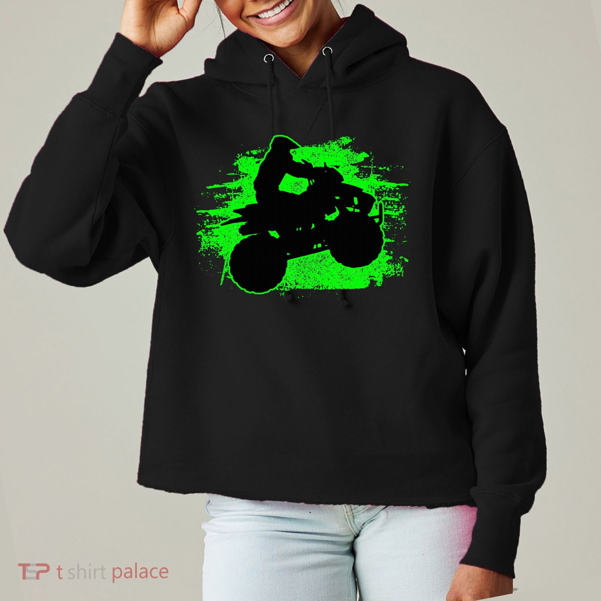 Quad Bike Atv Gift Ladies Heavyweight Boxy Pullover Hoodie