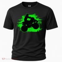 Quad Bike Atv Gift Cooling Performance Crew T-Shirt thumb 0