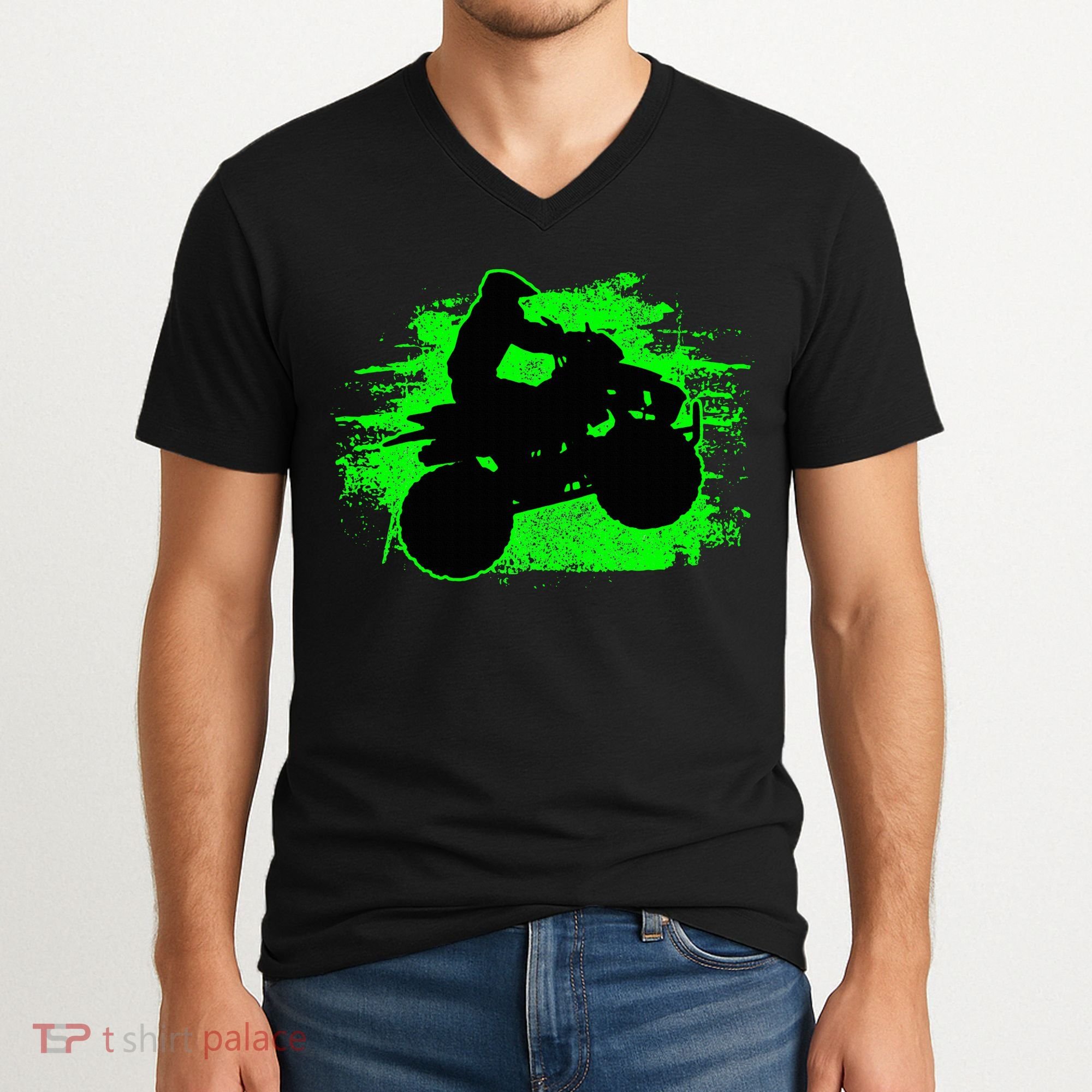 Quad Bike Atv Gift V-Neck T-Shirt