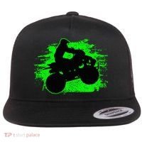 Quad Bike Atv Gift Flat Bill Trucker Hat thumb 0