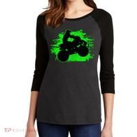 Quad Bike Atv Gift Women's Tri-Blend 3/4-Sleeve Raglan Shirt thumb 2