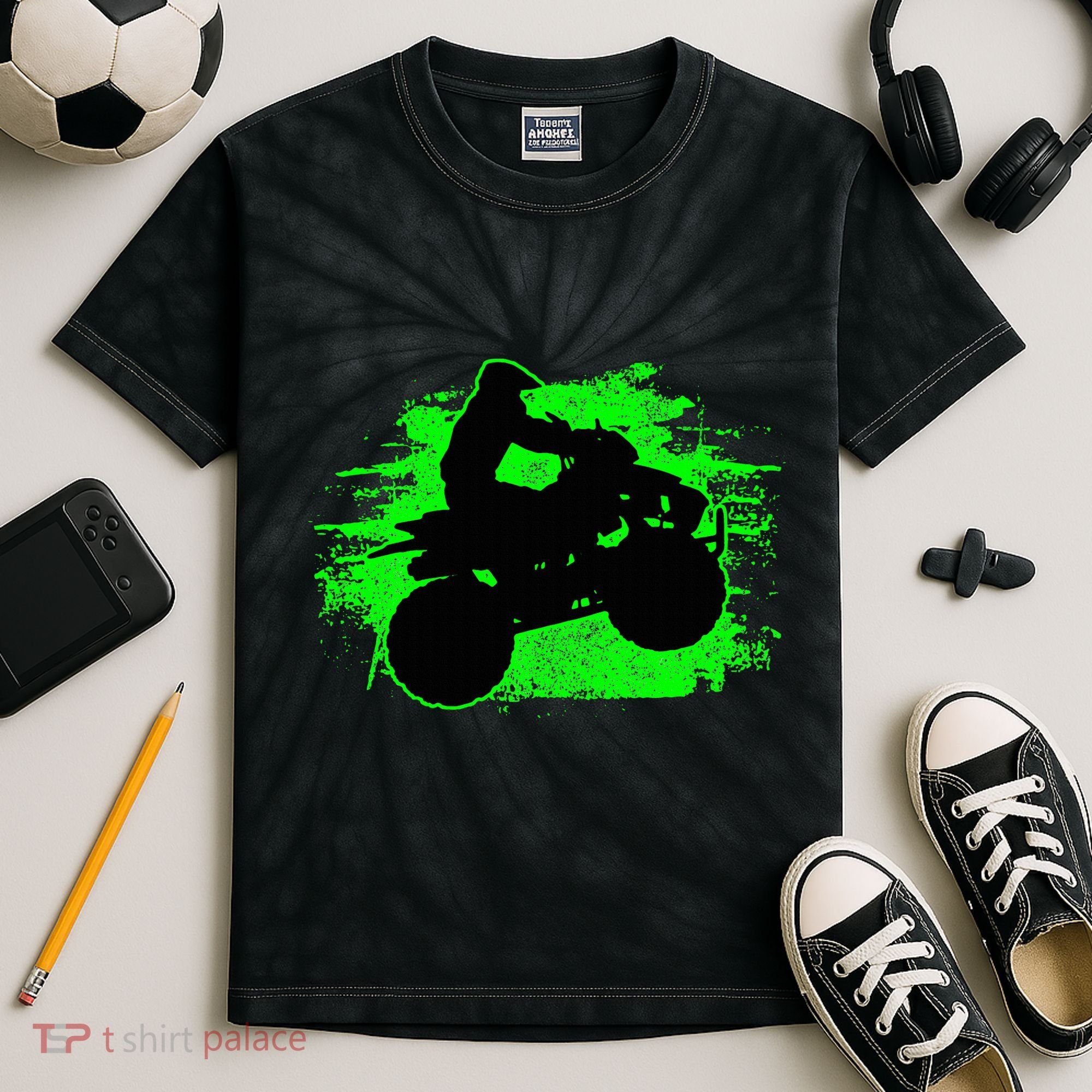Quad Bike Atv Gift Kids Tie-Dye T-Shirt