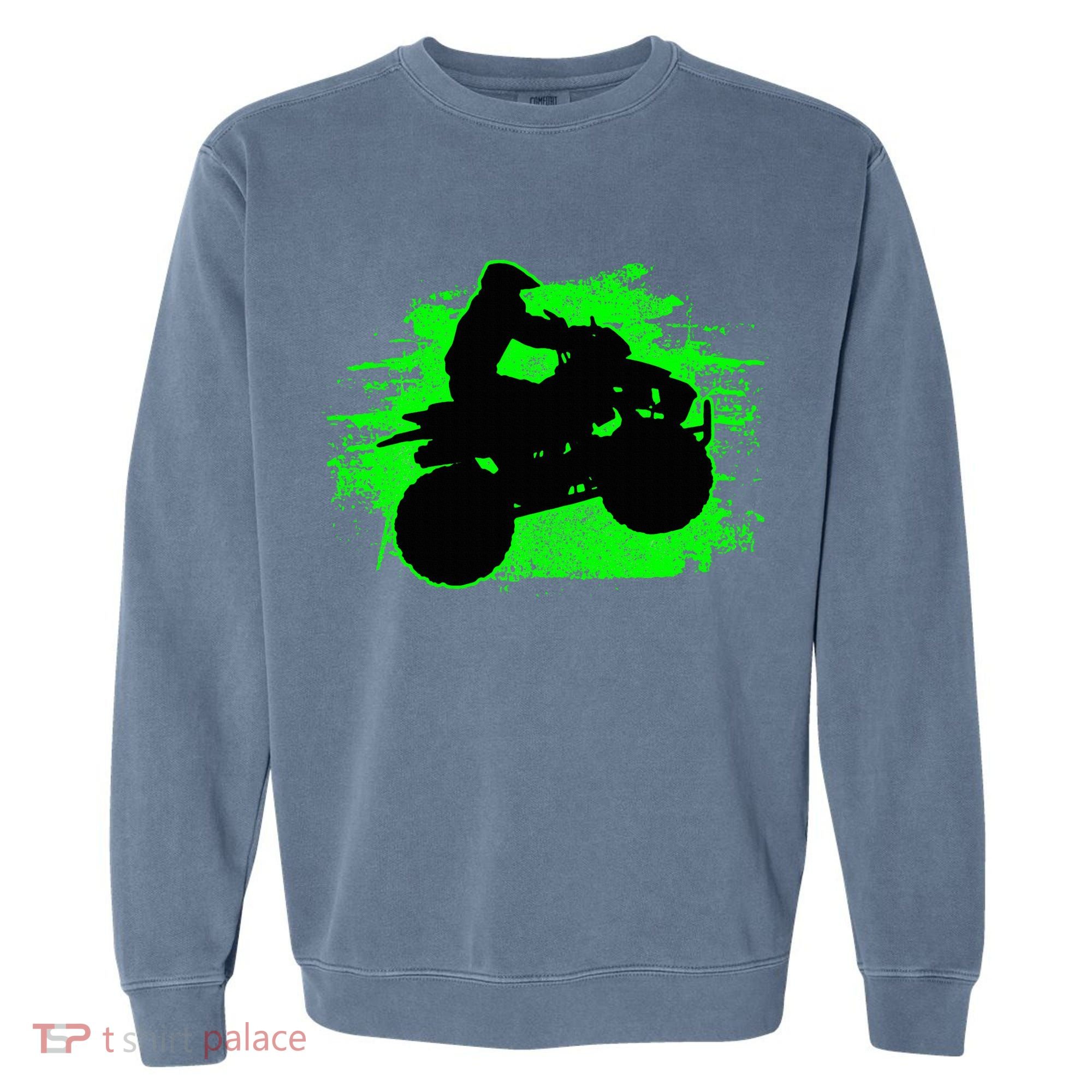 Quad Bike Atv Gift Garment-Dyed Sweatshirt