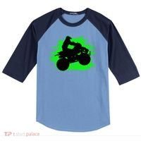 Quad Bike Atv Gift Raglan Baseball Sleeve Shirt thumb 0