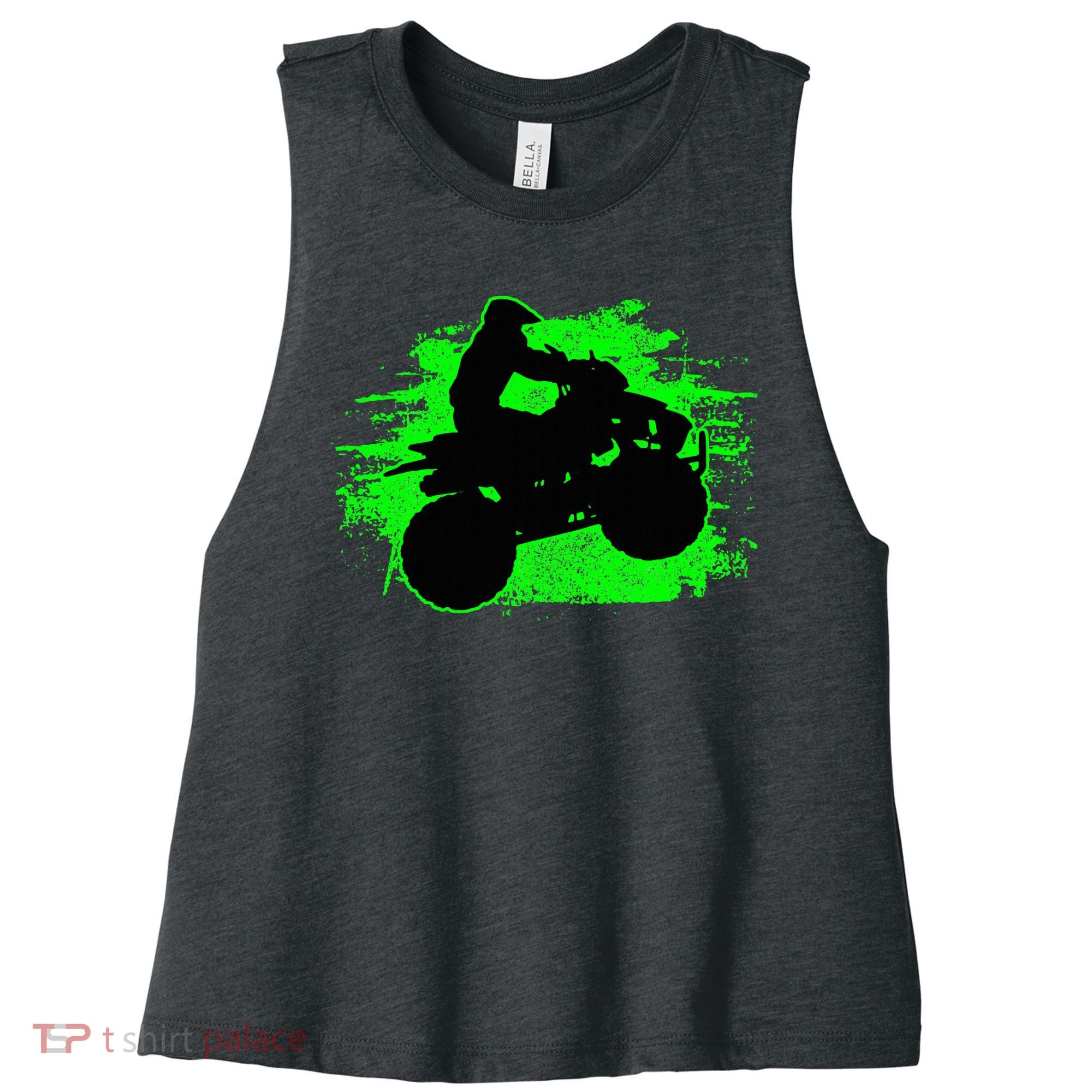 Quad Bike Atv Gift Women's Racerback Cropped Tank