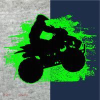 Quad Bike Atv Gift Kids Colorblock Raglan Jersey thumb 2
