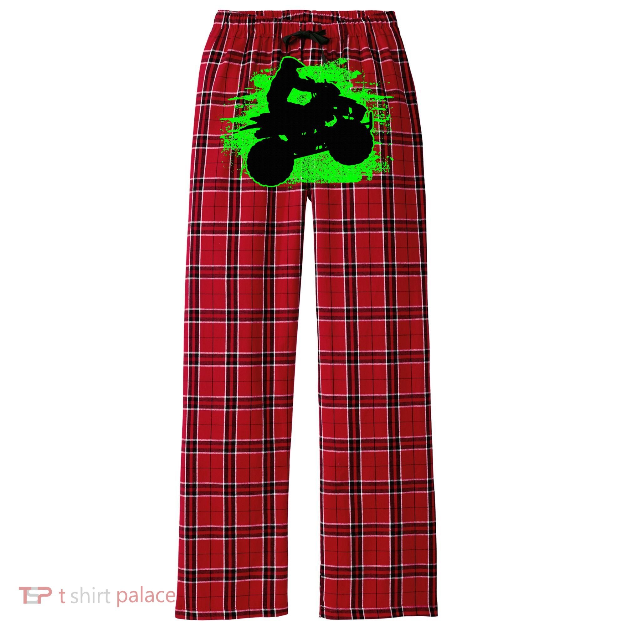 Quad Bike Atv Gift Women's Flannel Plaid Pajama Pants