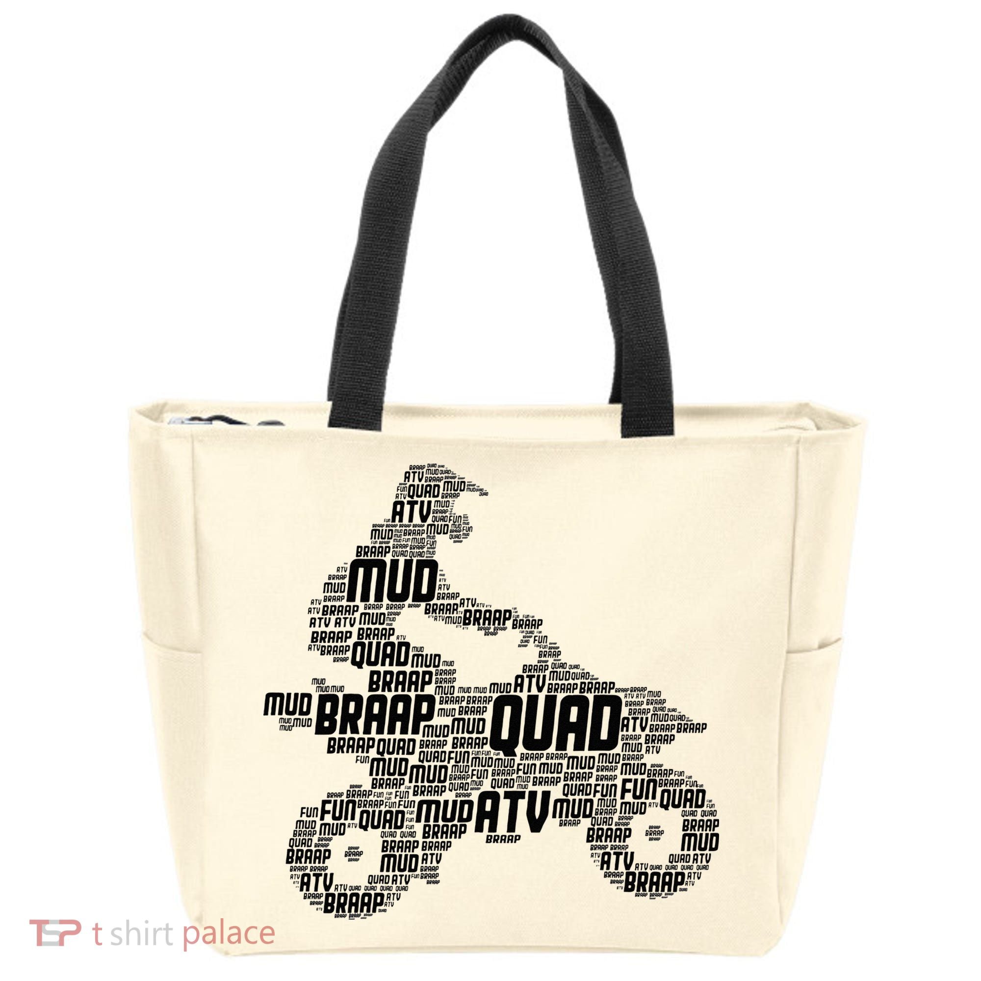 Quad Biker ATV 4 Wheeler Funny Quad Tote Bag