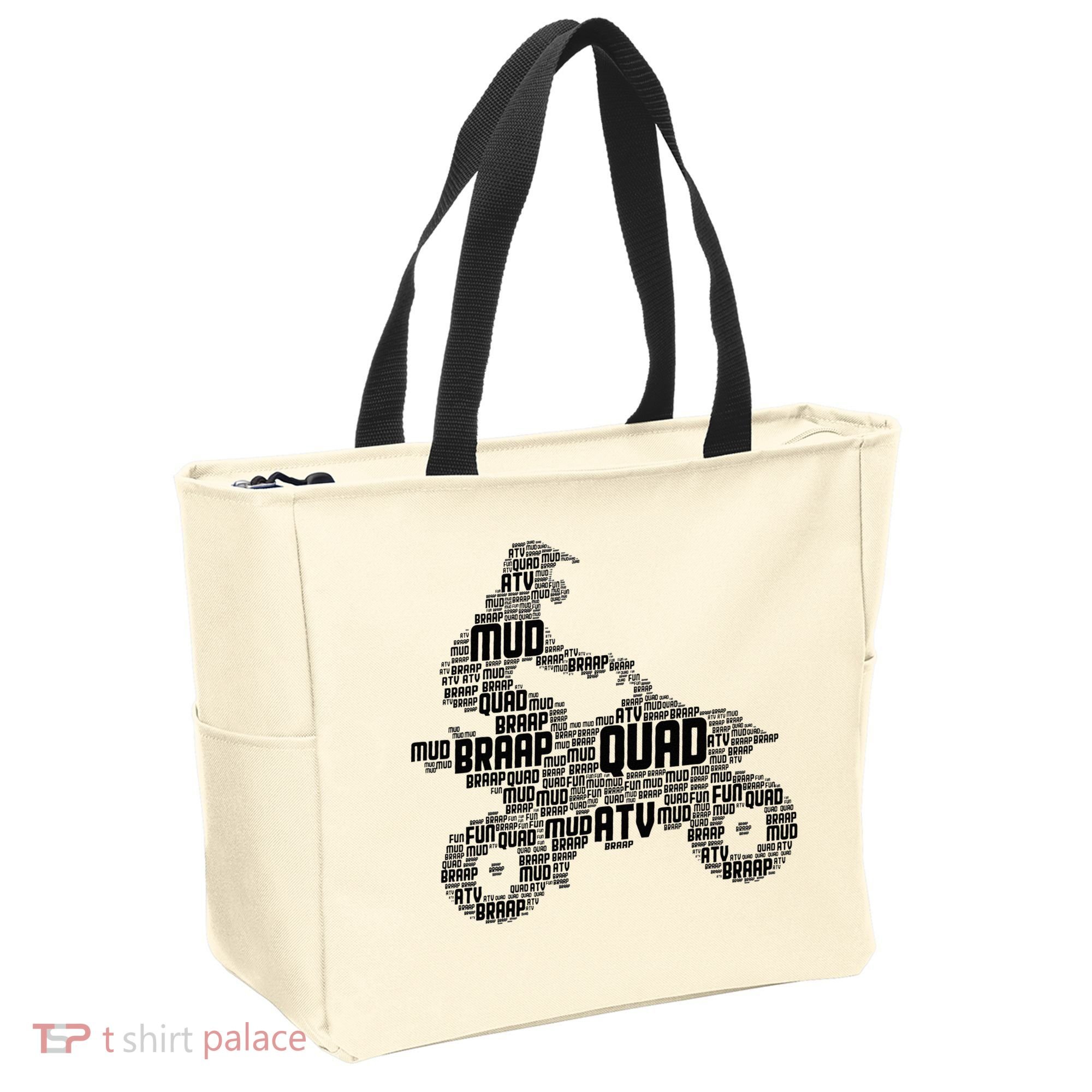 Quad Biker ATV 4 Wheeler Funny Quad Tote Bag