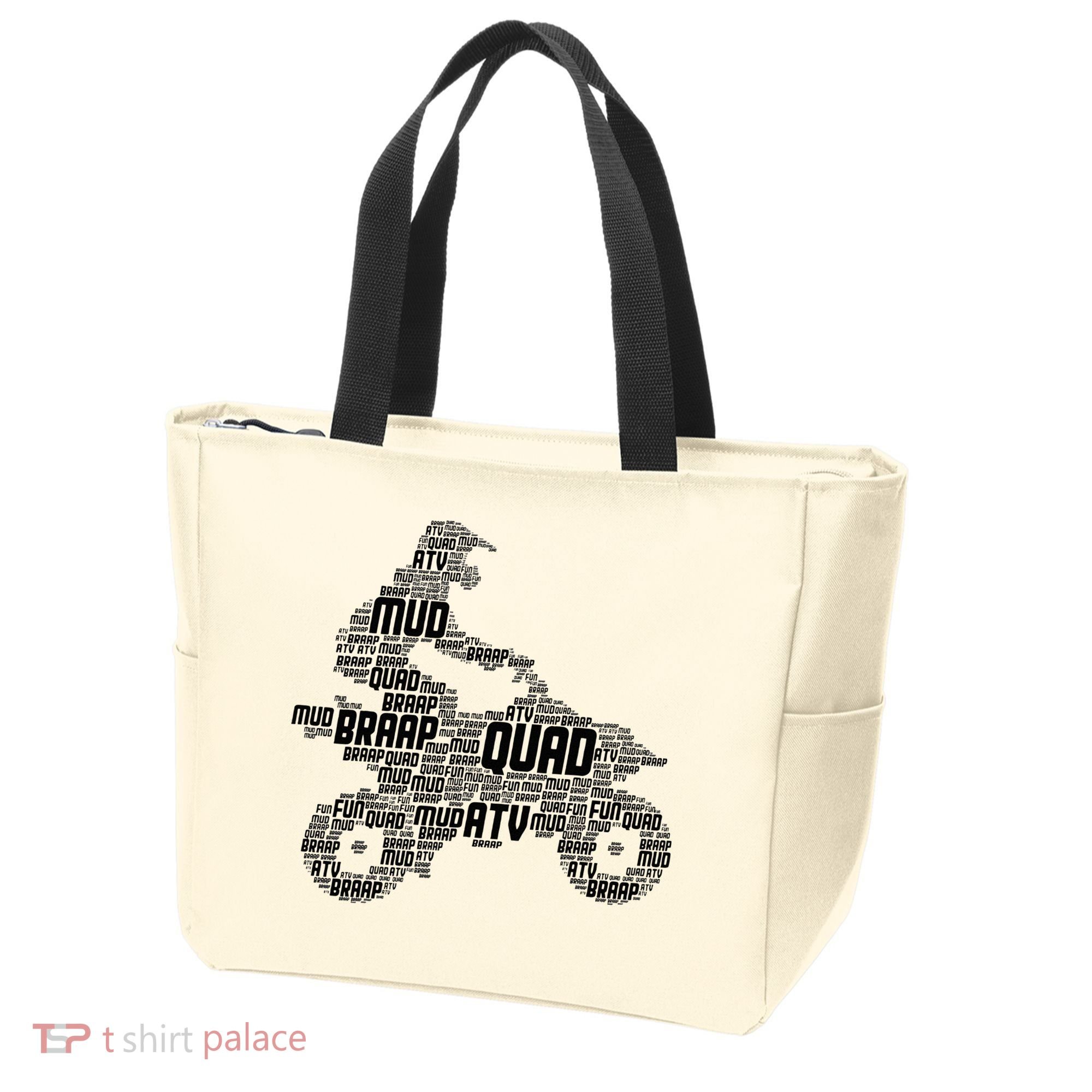 Quad Biker ATV 4 Wheeler Funny Quad Tote Bag