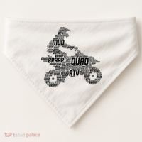 Quad Biker ATV 4 Wheeler Funny Quad USA-Made Doggie Bandana thumb 0