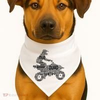 Quad Biker ATV 4 Wheeler Funny Quad USA-Made Doggie Bandana thumb 1