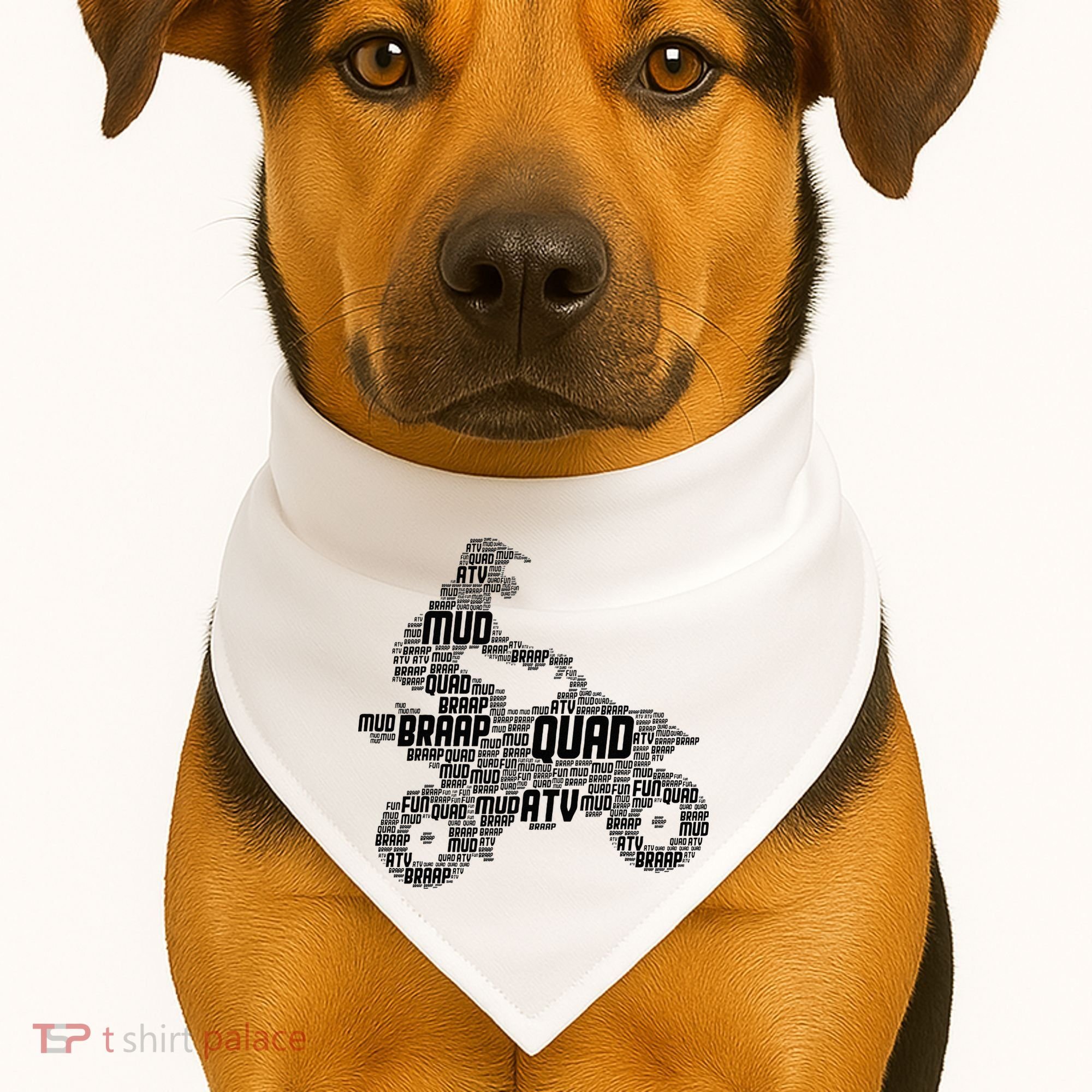 Quad Biker ATV 4 Wheeler Funny Quad USA-Made Doggie Bandana