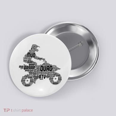 Quad Biker ATV 4 Wheeler Funny Quad Button