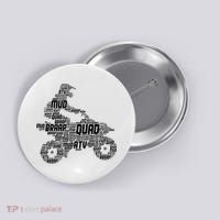 Quad Biker ATV 4 Wheeler Funny Quad Button thumb 0