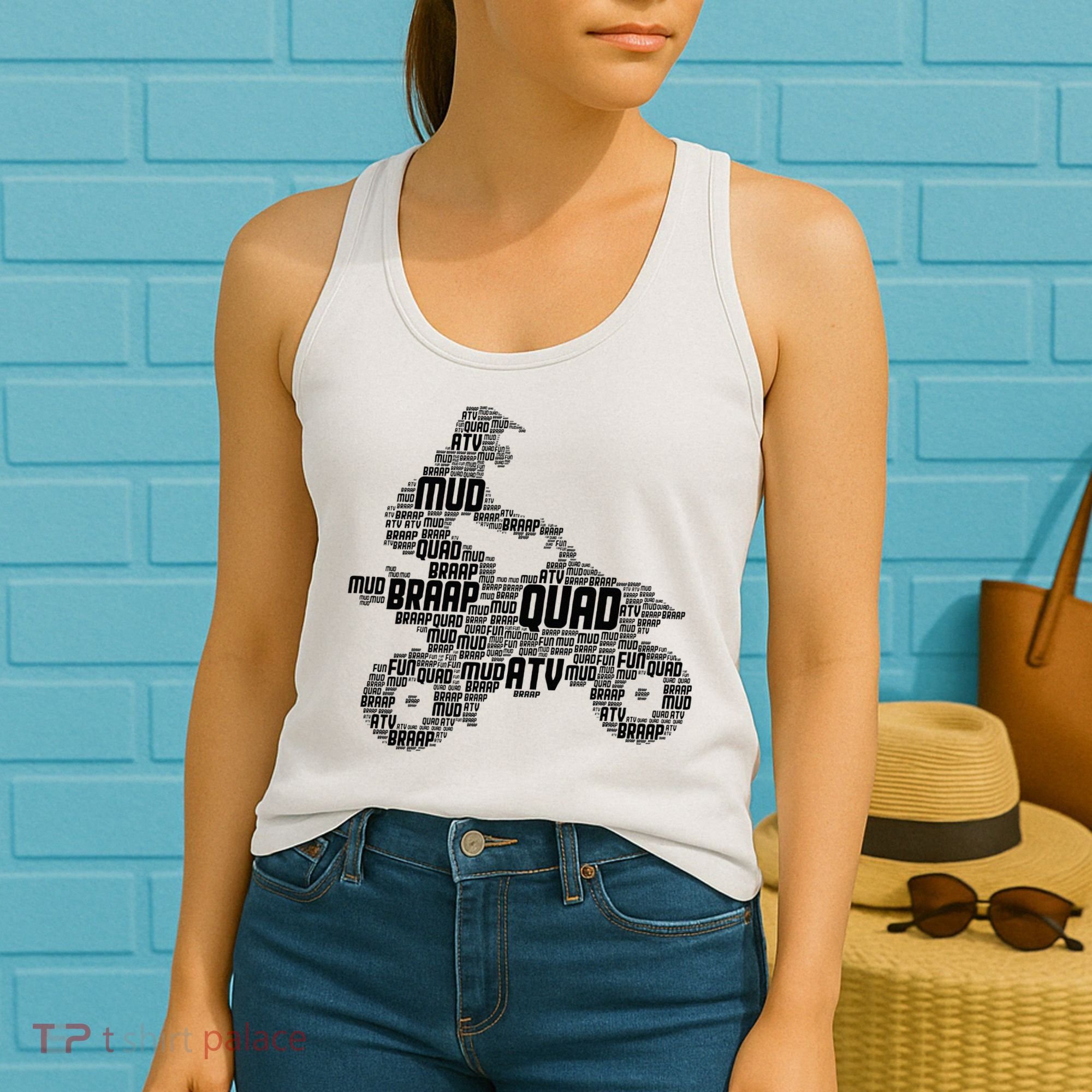 Quad Biker ATV 4 Wheeler Funny Quad Women's Tank Top