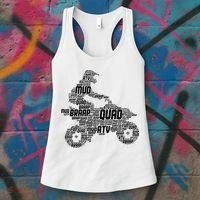 Quad Biker ATV 4 Wheeler Funny Quad Women's Tank Top thumb 3