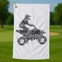 Quad Biker ATV 4 Wheeler Funny Quad Golf Towel thumb 1