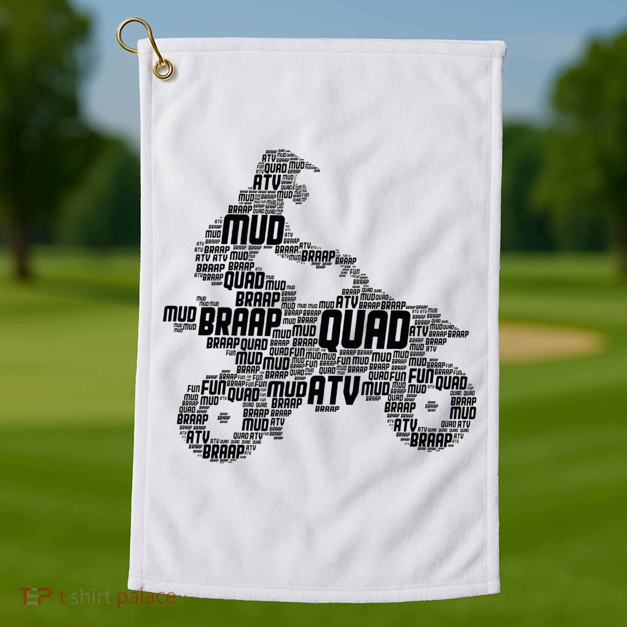 Quad Biker ATV 4 Wheeler Funny Quad Golf Towel