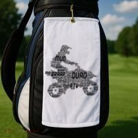 Quad Biker ATV 4 Wheeler Funny Quad Golf Towel thumb 2
