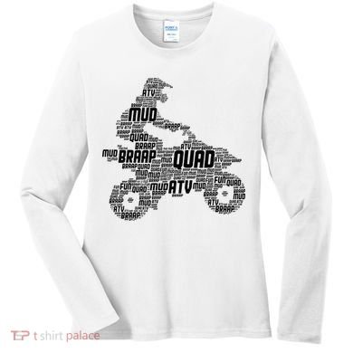 Quad Biker ATV 4 Wheeler Funny Quad Women's Long Sleeve Shirt