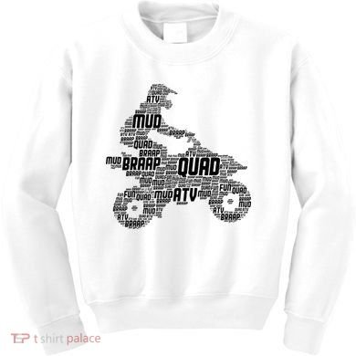 Quad Biker ATV 4 Wheeler Funny Quad Kids Sweatshirt