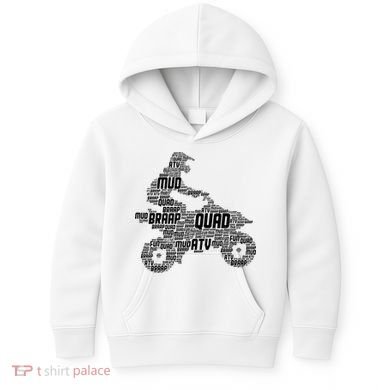 Quad Biker ATV 4 Wheeler Funny Quad Kids Hoodie