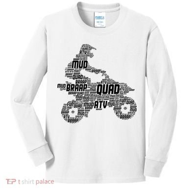 Quad Biker ATV 4 Wheeler Funny Quad Kids Long Sleeve Shirt