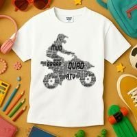 Quad Biker ATV 4 Wheeler Funny Quad Kids T-Shirt thumb 3