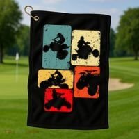 Quad Biker ATV 4 Wheeler Quad Men Kids Golf Towel thumb 1