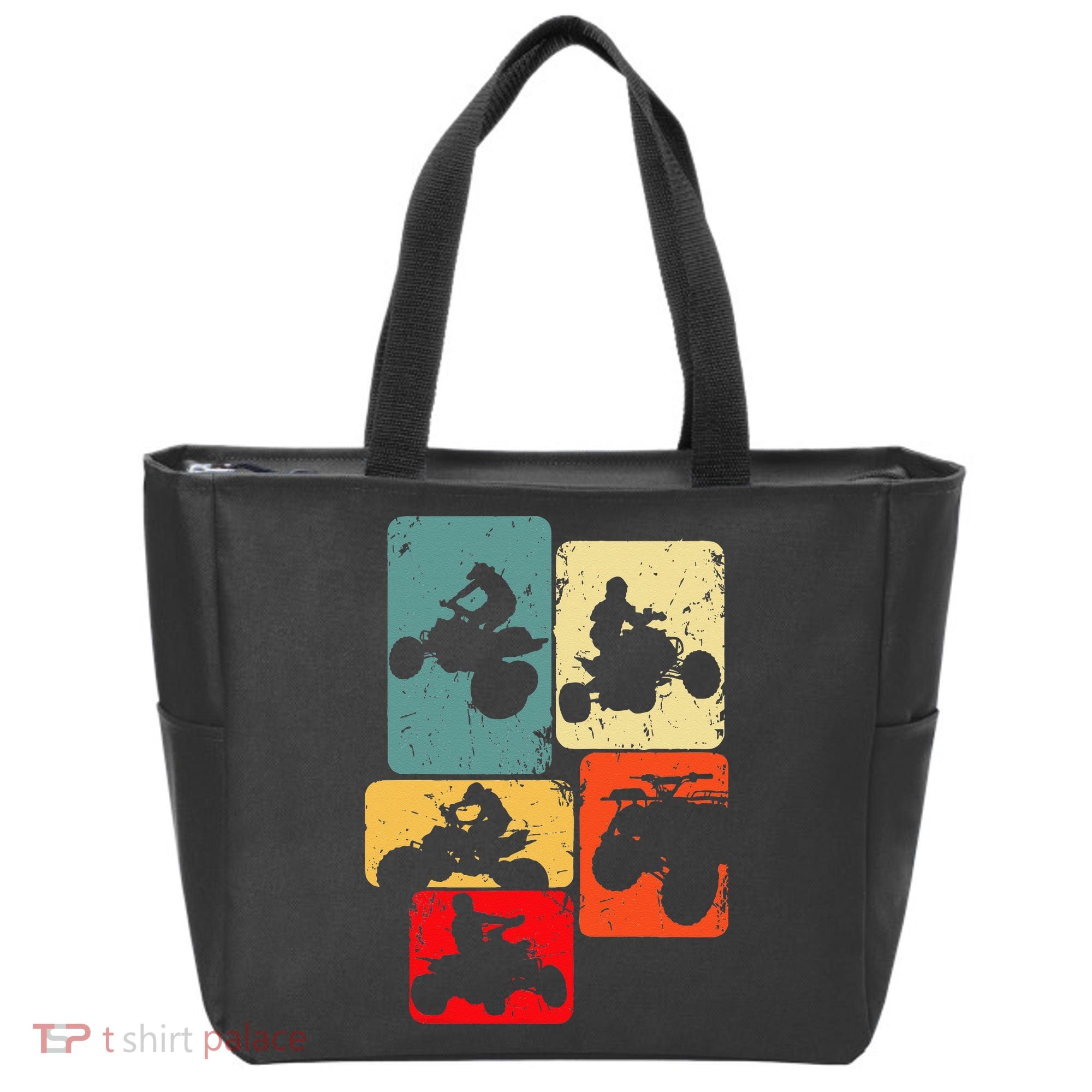 Quad Biker ATV 4 Wheeler Quad Men Kids Tote Bag