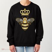 Queen Bee Crown Girl Honey Hive Beekeeping Bee Women's Sweatshirt thumb 0