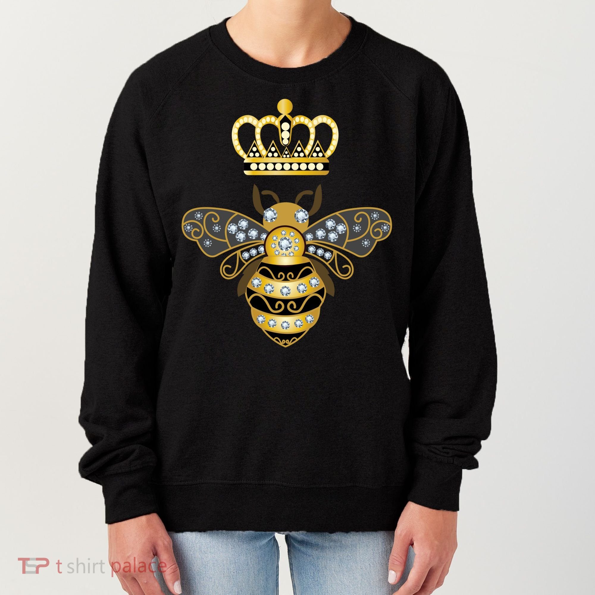 Queen Bee Crown Girl Honey Hive Beekeeping Bee Women's Sweatshirt