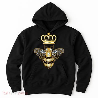 Queen Bee Crown Girl Honey Hive Beekeeping Bee Hoodie