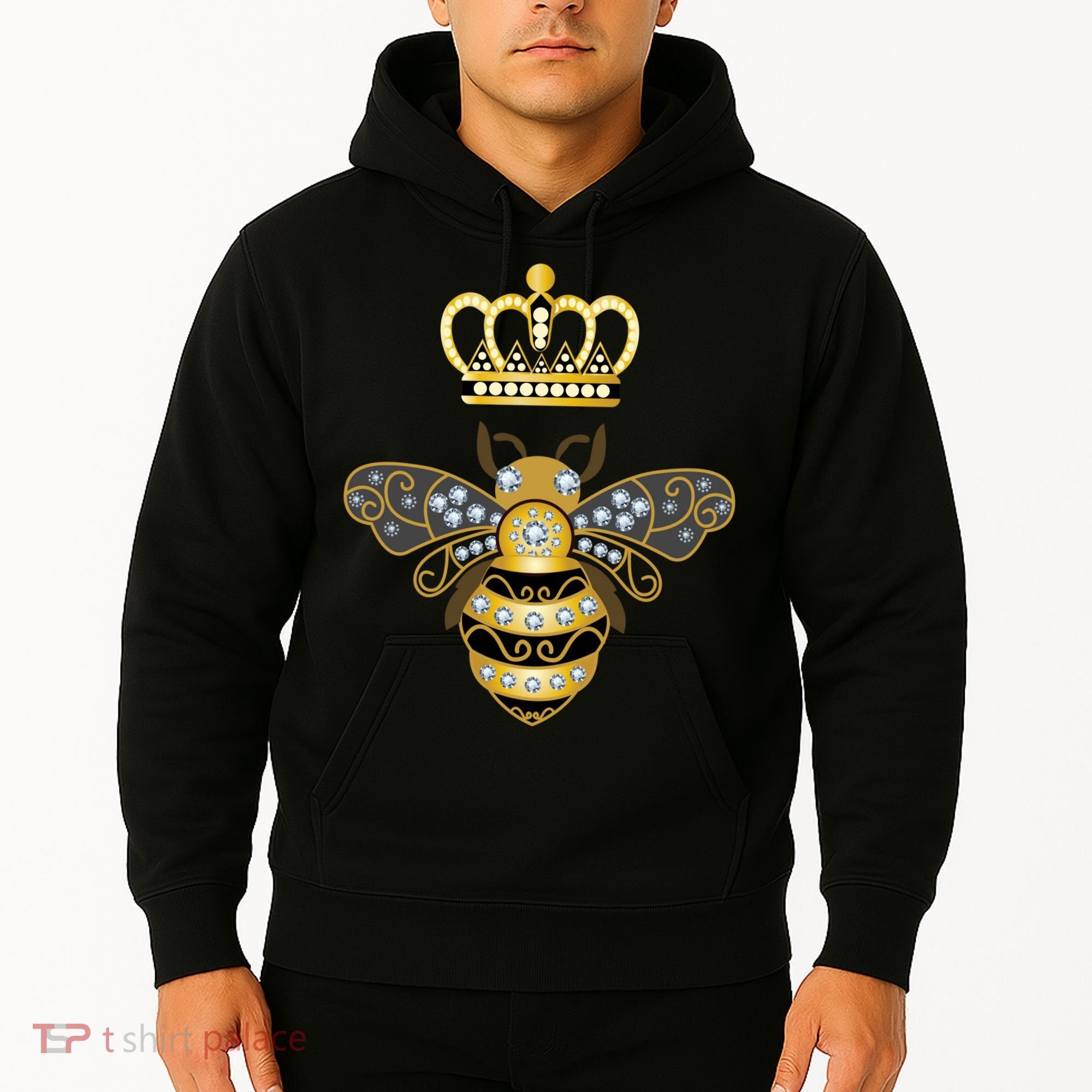 Queen Bee Crown Girl Honey Hive Beekeeping Bee Hoodie