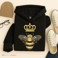 Queen Bee Crown Girl Honey Hive Beekeeping Bee Hoodie thumb 4