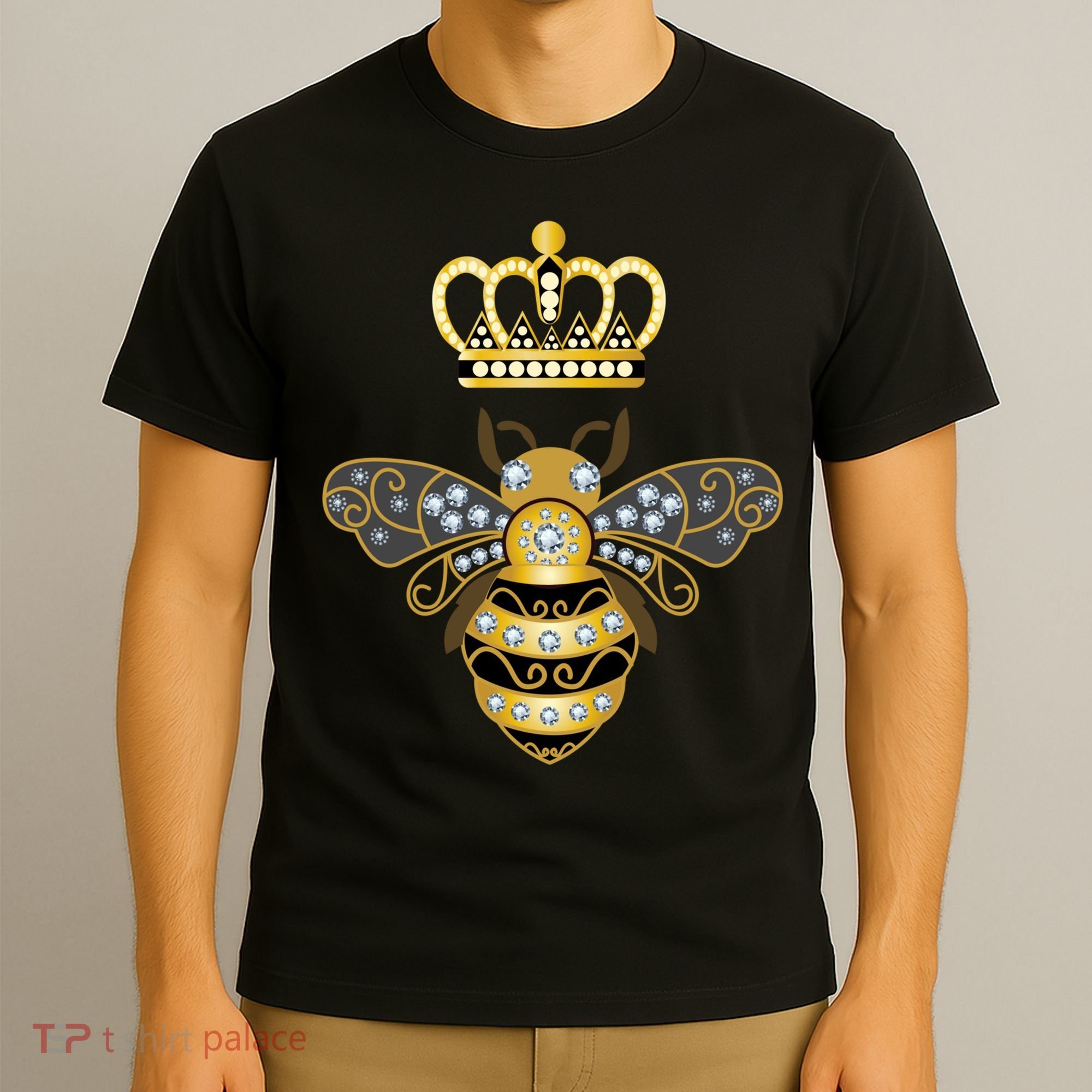 Queen Bee Crown Girl Honey Hive Beekeeping Bee T-Shirt