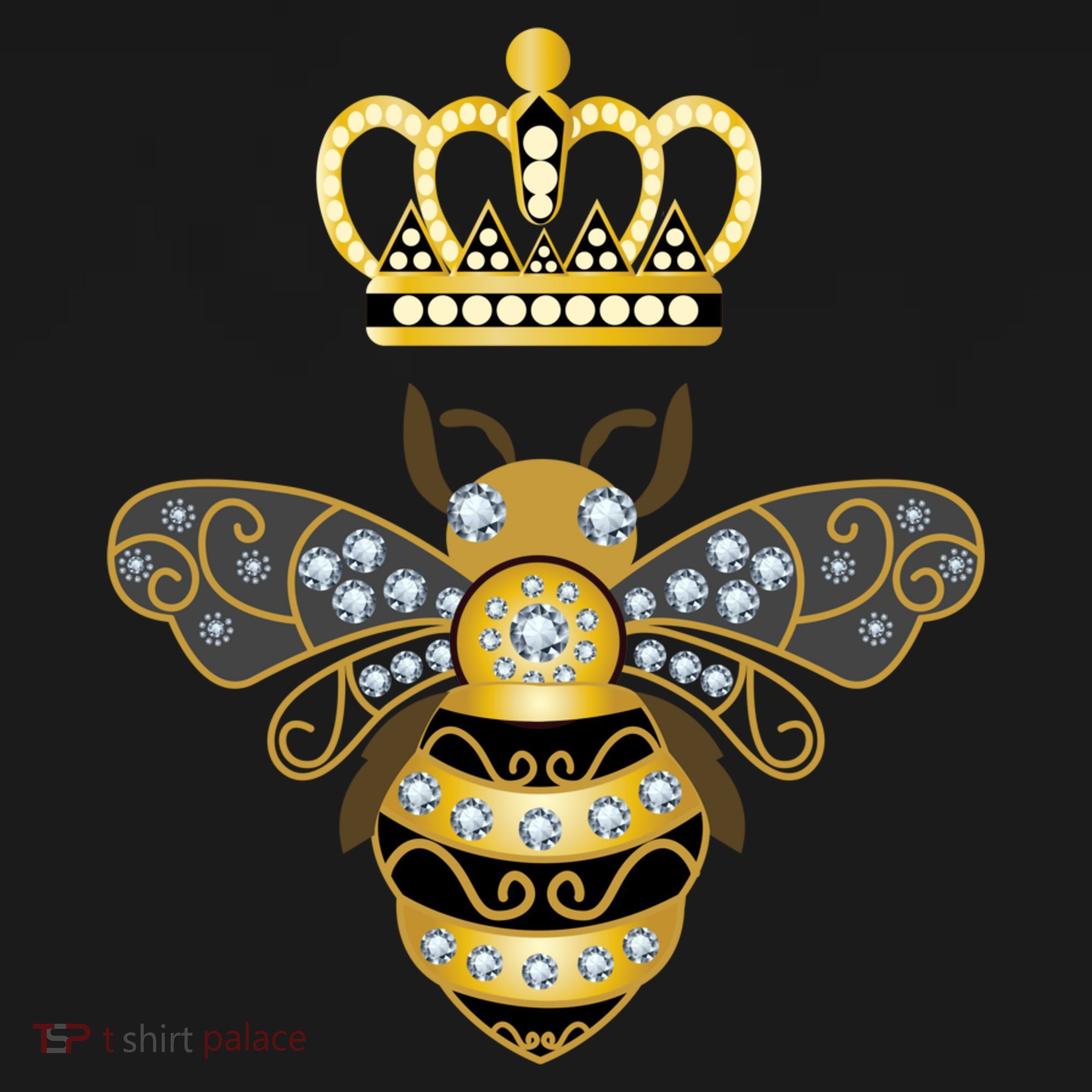 Queen Bee Crown Girl Honey Hive Beekeeping Bee T-Shirt