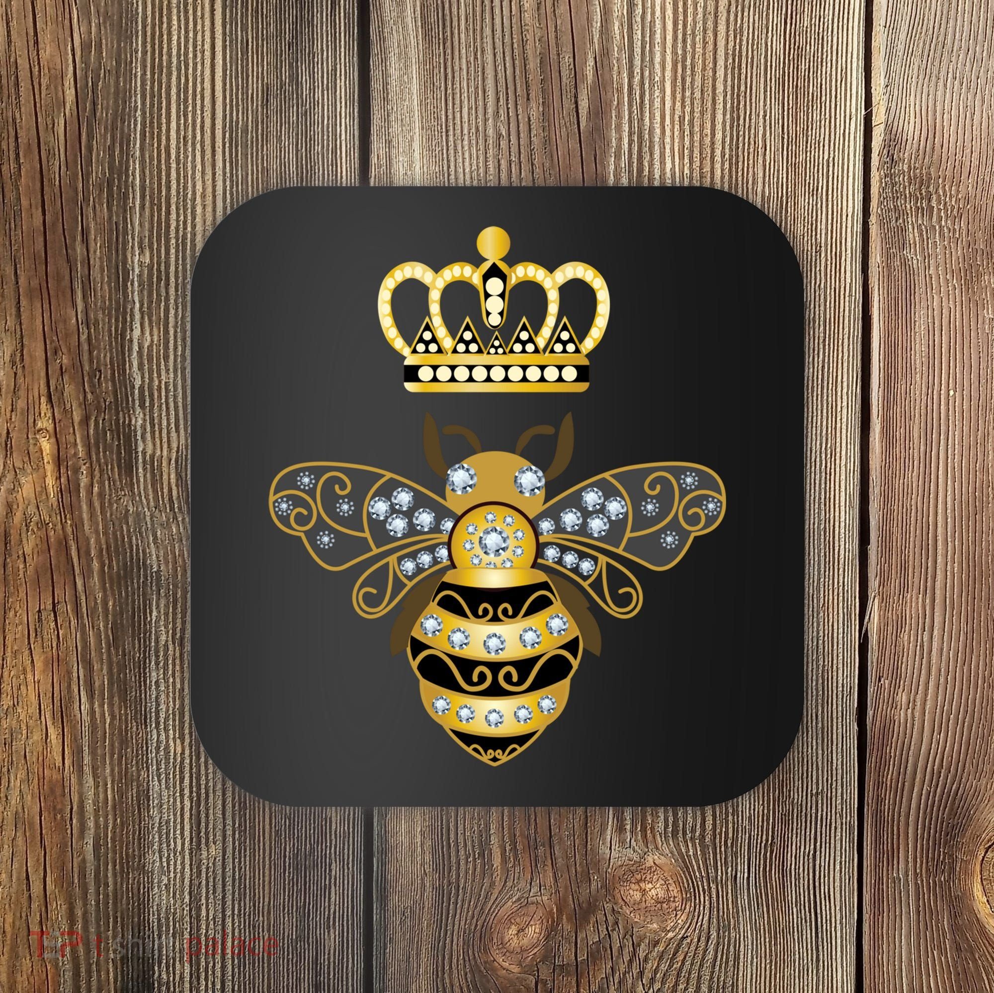 Queen Bee Crown Girl Honey Hive Beekeeping Bee Coaster