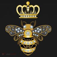 Queen Bee Crown Girl Honey Hive Beekeeping Bee Women's Hoodie thumb 2