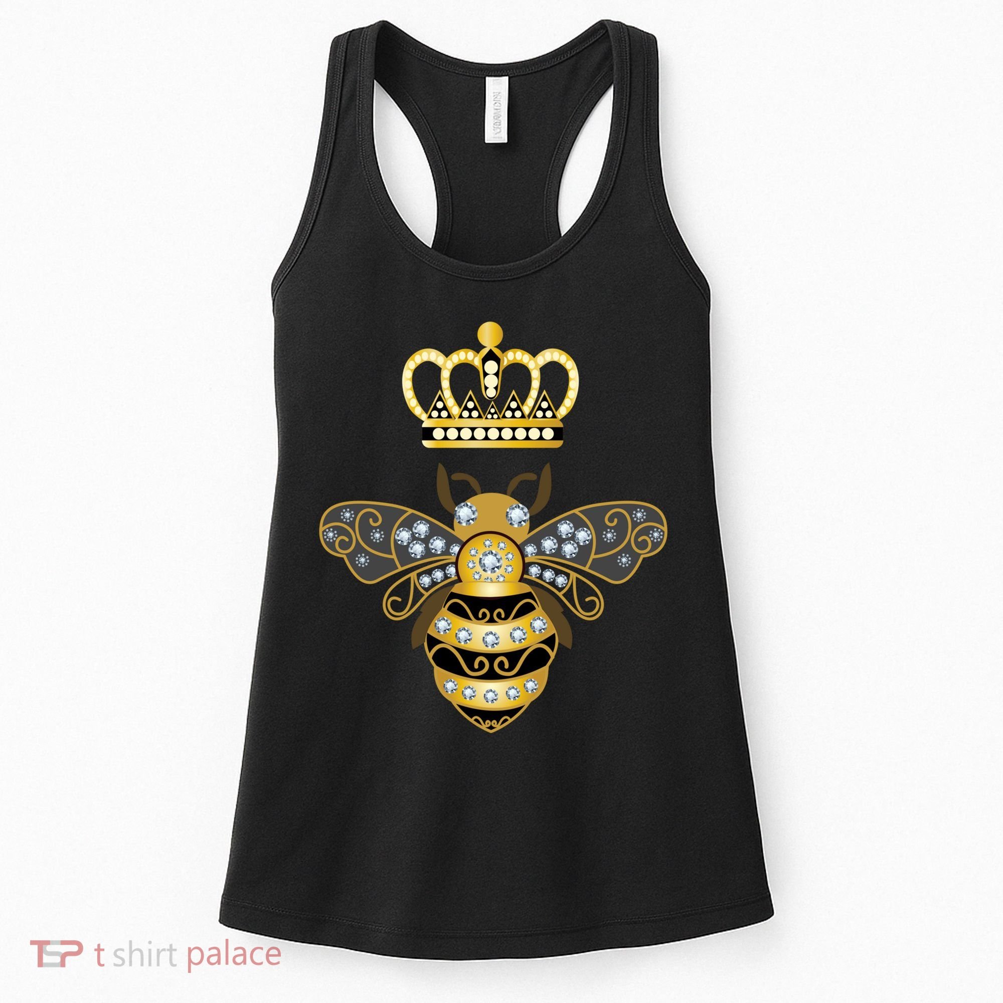 Queen Bee Crown Girl Honey Hive Beekeeping Bee Women's Tank Top