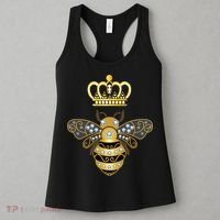 Queen Bee Crown Girl Honey Hive Beekeeping Bee Women's Tank Top thumb 3