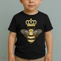 Queen Bee Crown Girl Honey Hive Beekeeping Bee Toddler T-Shirt thumb 2