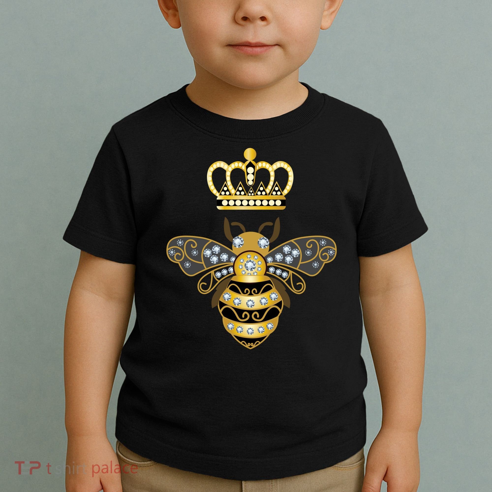 Queen Bee Crown Girl Honey Hive Beekeeping Bee Toddler T-Shirt