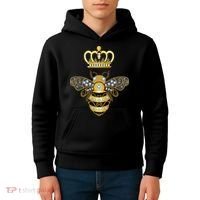 Queen Bee Crown Girl Honey Hive Beekeeping Bee Kids Hoodie thumb 4