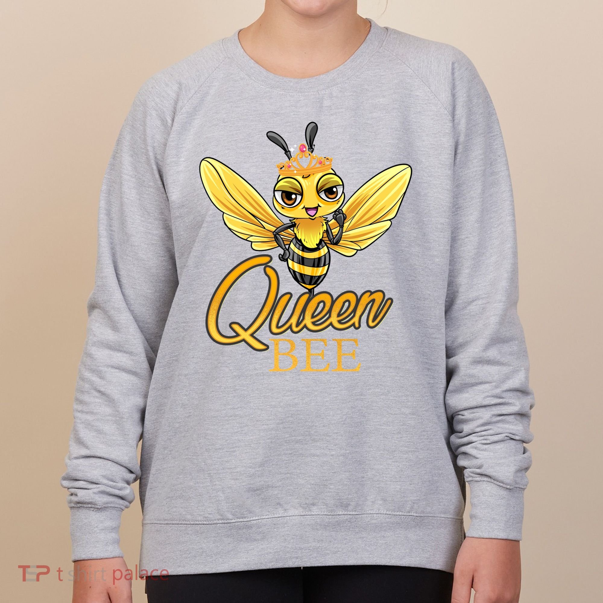 Queen Bee Crown Women Girls Honey Bee Hive Beekeeping Cool Gift Women's Sweatshirt