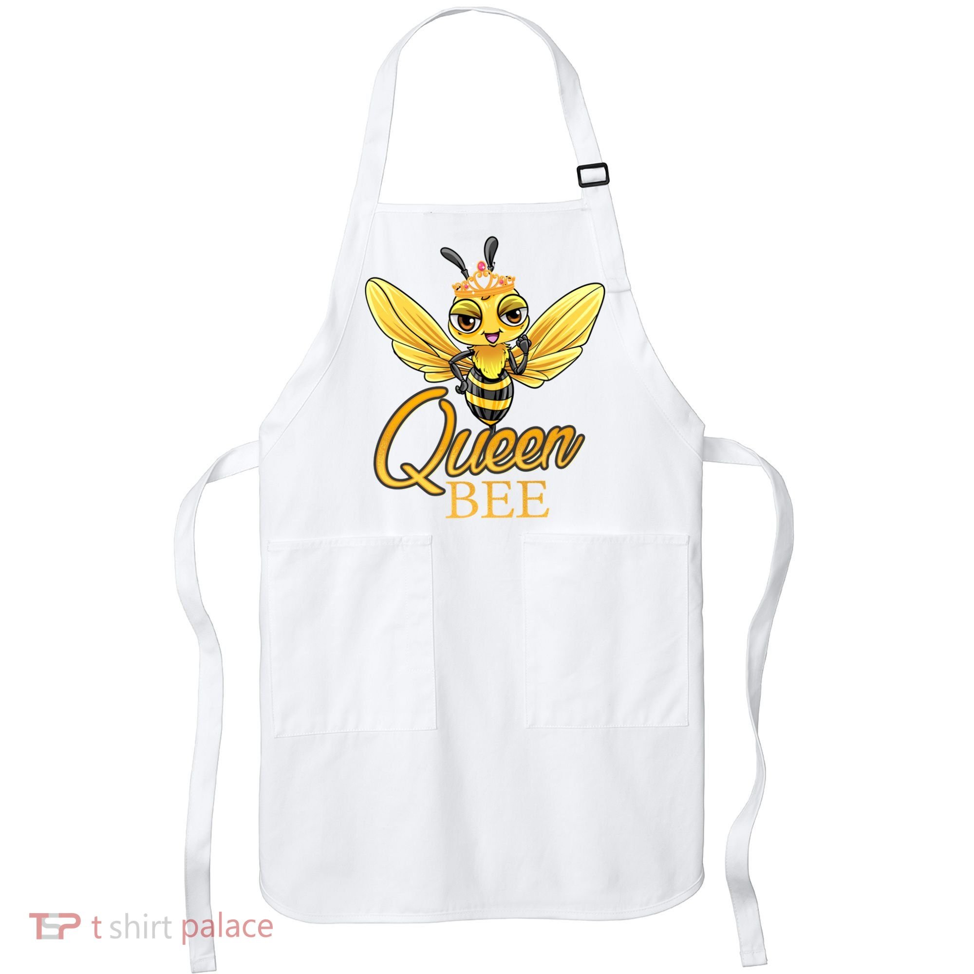 Queen Bee Crown Women Girls Honey Bee Hive Beekeeping Cool Gift Apron