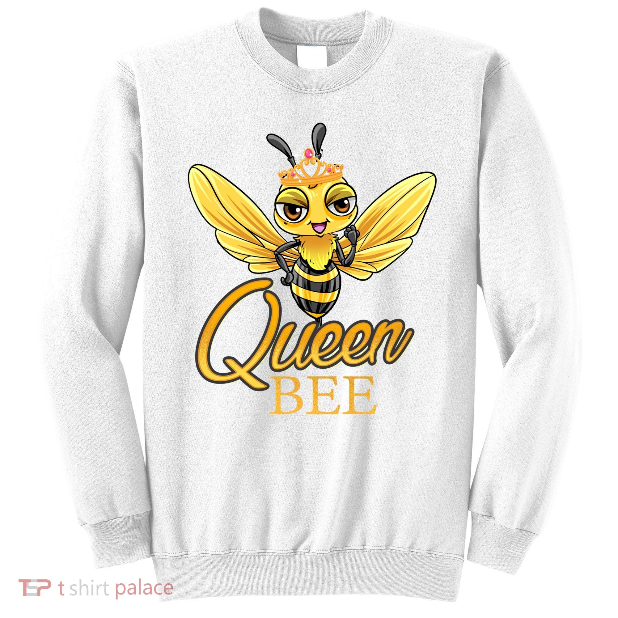 Queen Bee Crown Women Girls Honey Bee Hive Beekeeping Cool Gift Sweatshirt