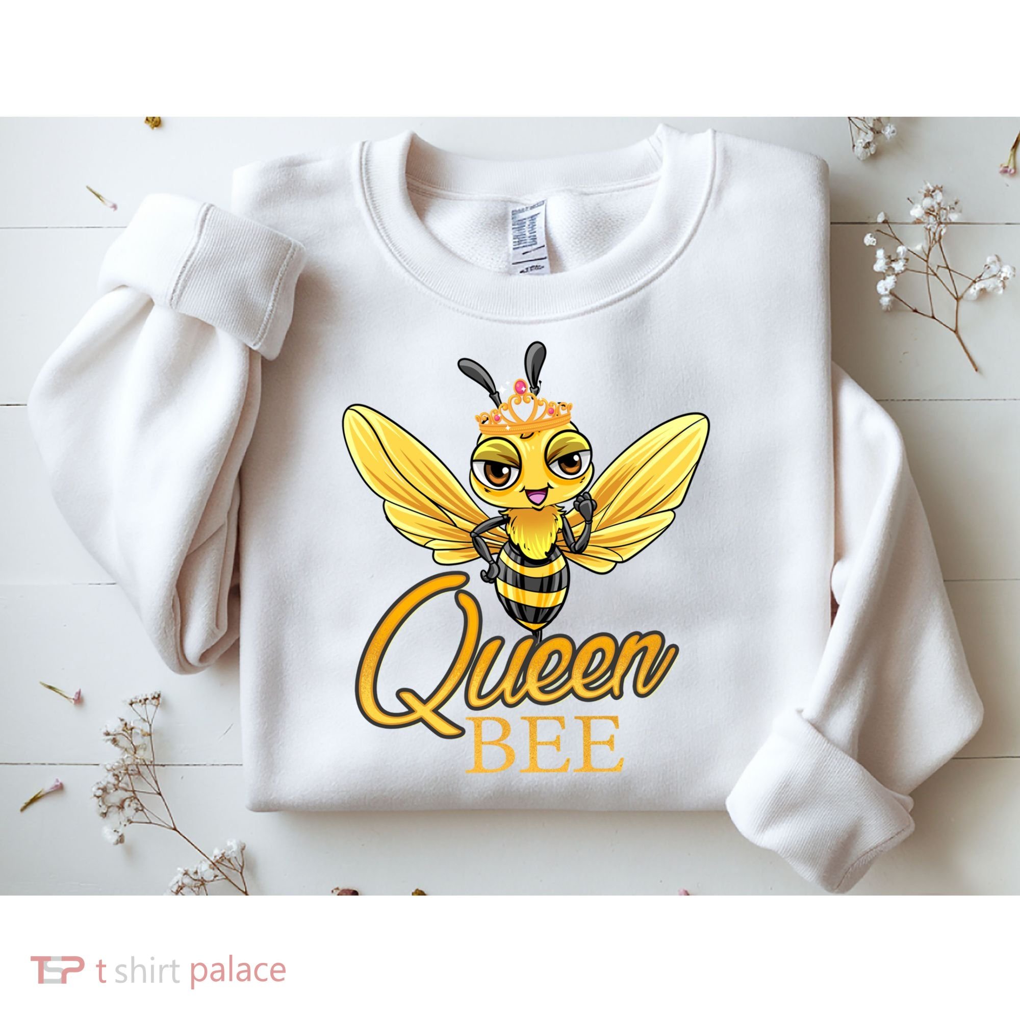 Queen Bee Crown Women Girls Honey Bee Hive Beekeeping Cool Gift Sweatshirt